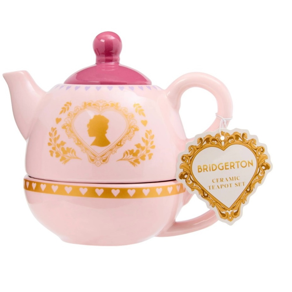 Bridgerton Blush Pink Teapot and Teacup Set - Netflix - NWT